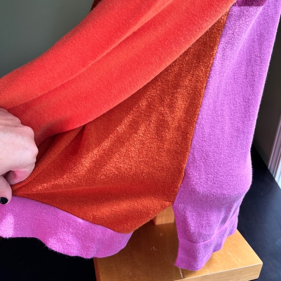 Isaac Mizrahi x Target Colorblock Orange/Yellow/Pink Sweater - Adult Size Large - Picture 5 of 16